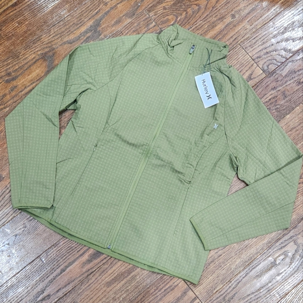 Hurley NWT Olive Branch Zip Up Jacket Womens Large